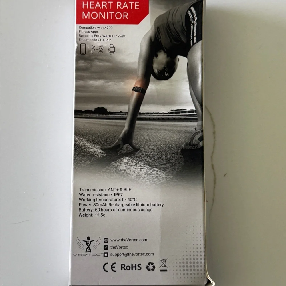 Black and White Armband Heart Rate Monitor